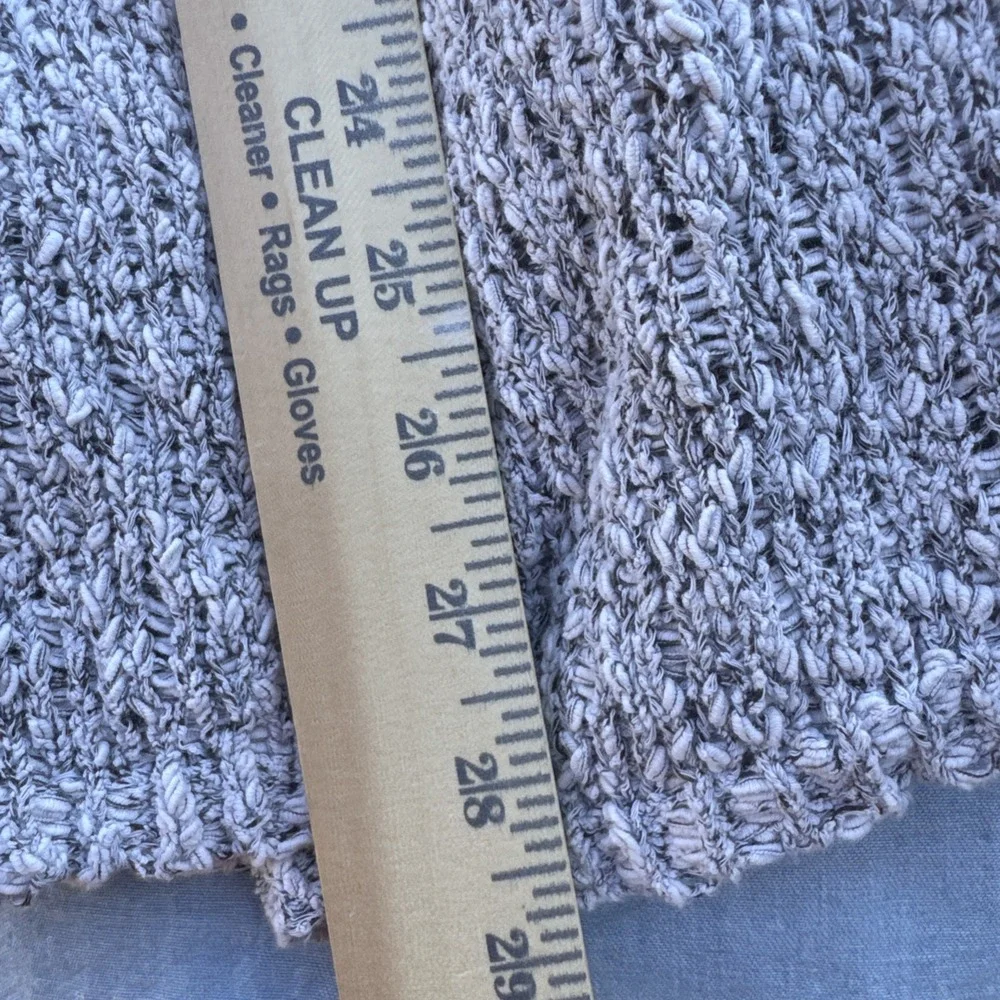 Jones New York Cardigan Women Medium Gray Heather Open Front Pockets Long Casual